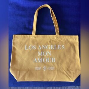 Sézane “Los Angeles Mon Amour” Yellow Tote Bag, new never used